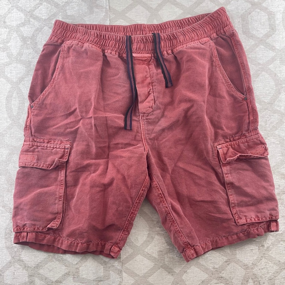 Men's Cargo Shorts - Washed Red - Picture 7 of 8